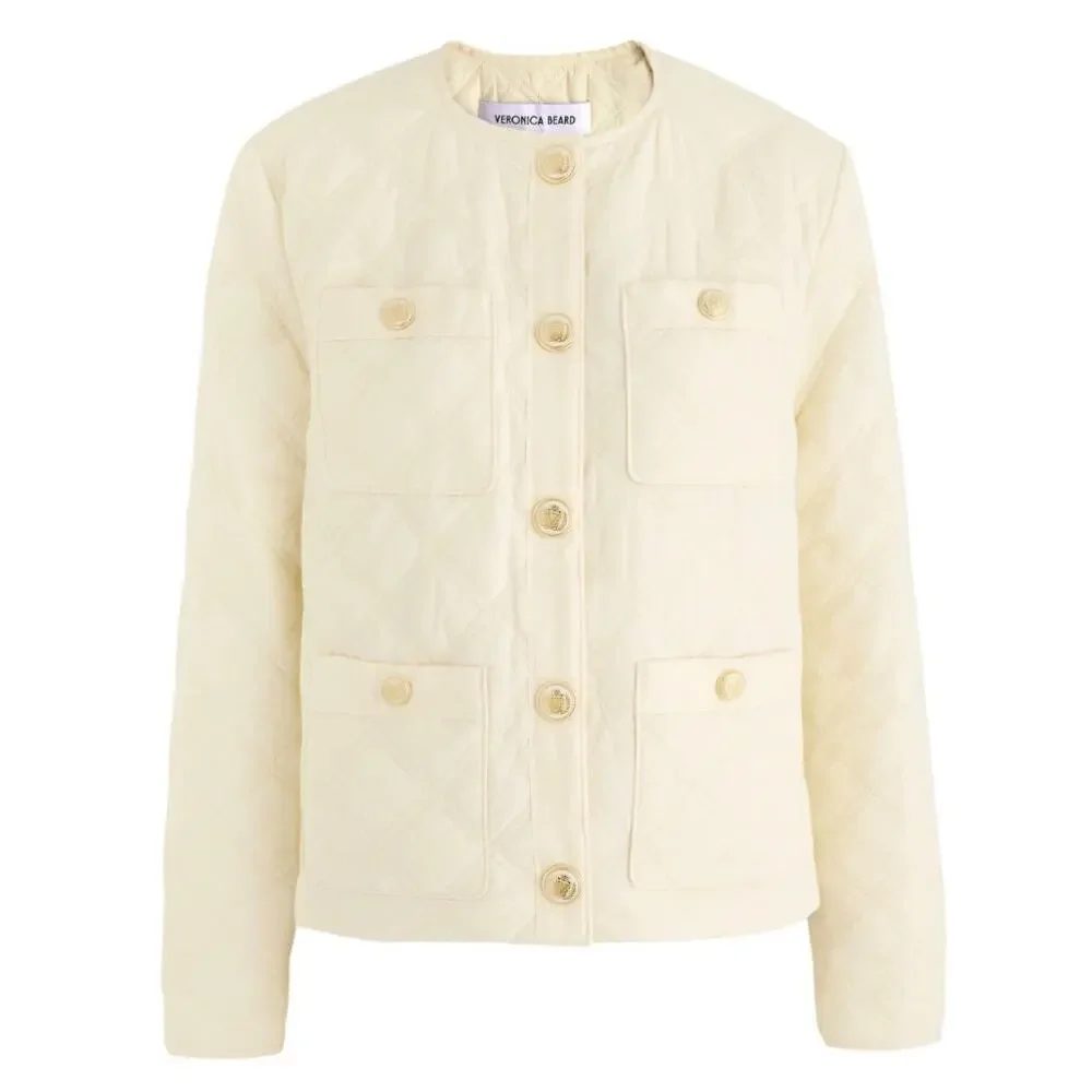 Veronica Beard‎ Shalia Quilted Jacket in Ivory